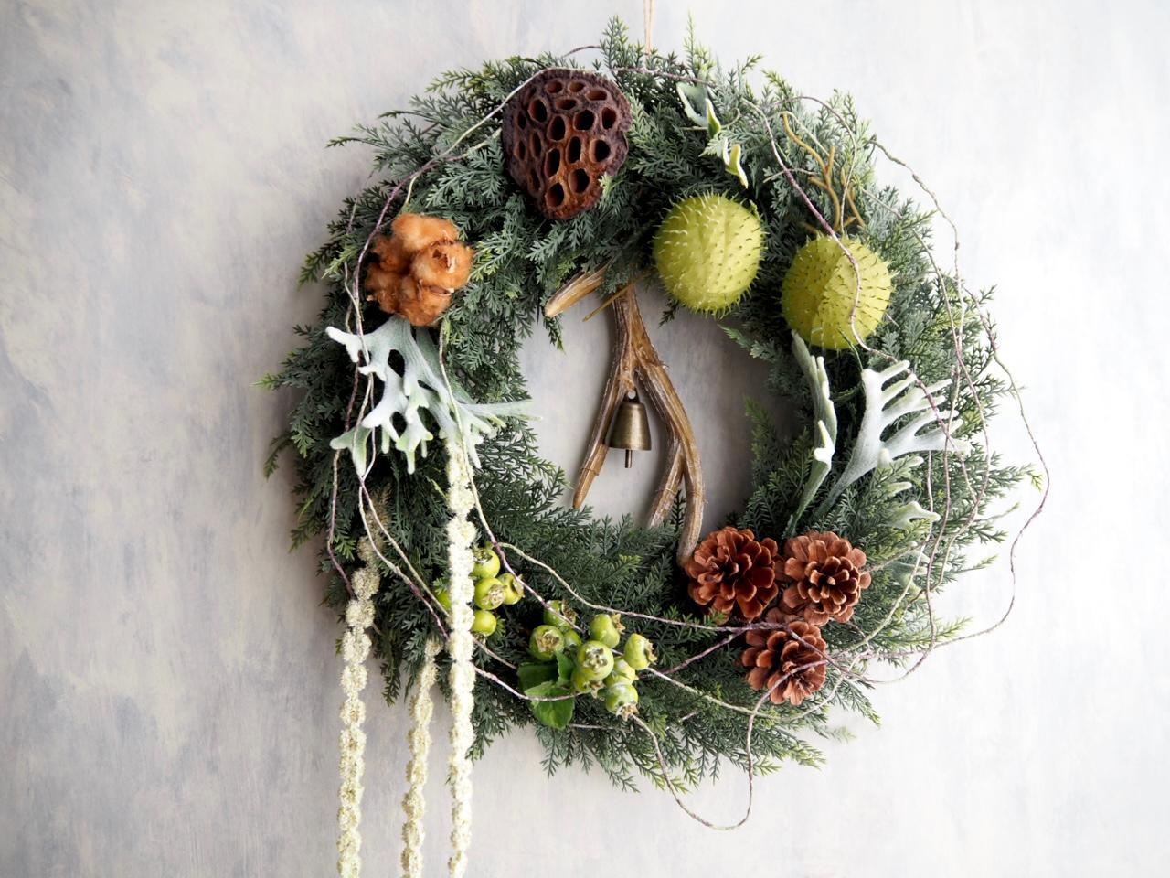 フォレスト・ハーベスト（森の収穫祭） ナチュラルグリーンリース