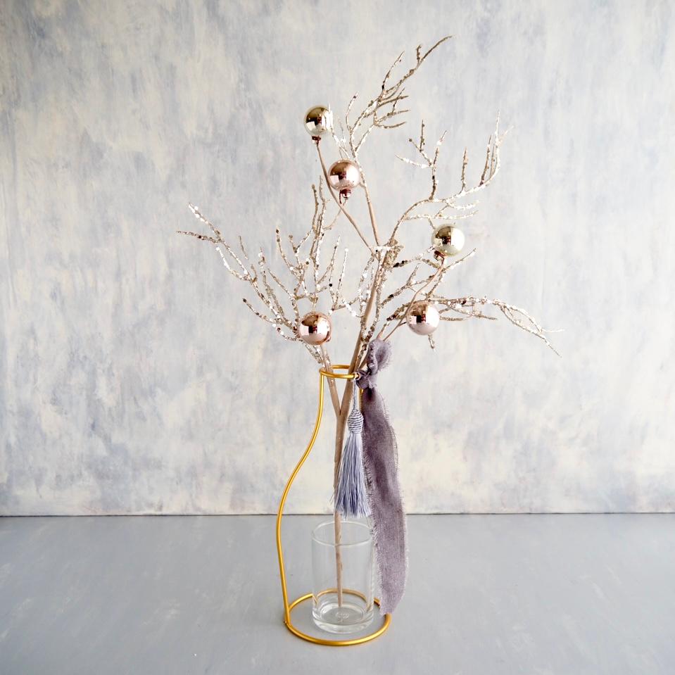 【キラキラ枝】｜アーティフィシャルフラワー 花瓶アレンジ| 冬｜ギフト・インテリア